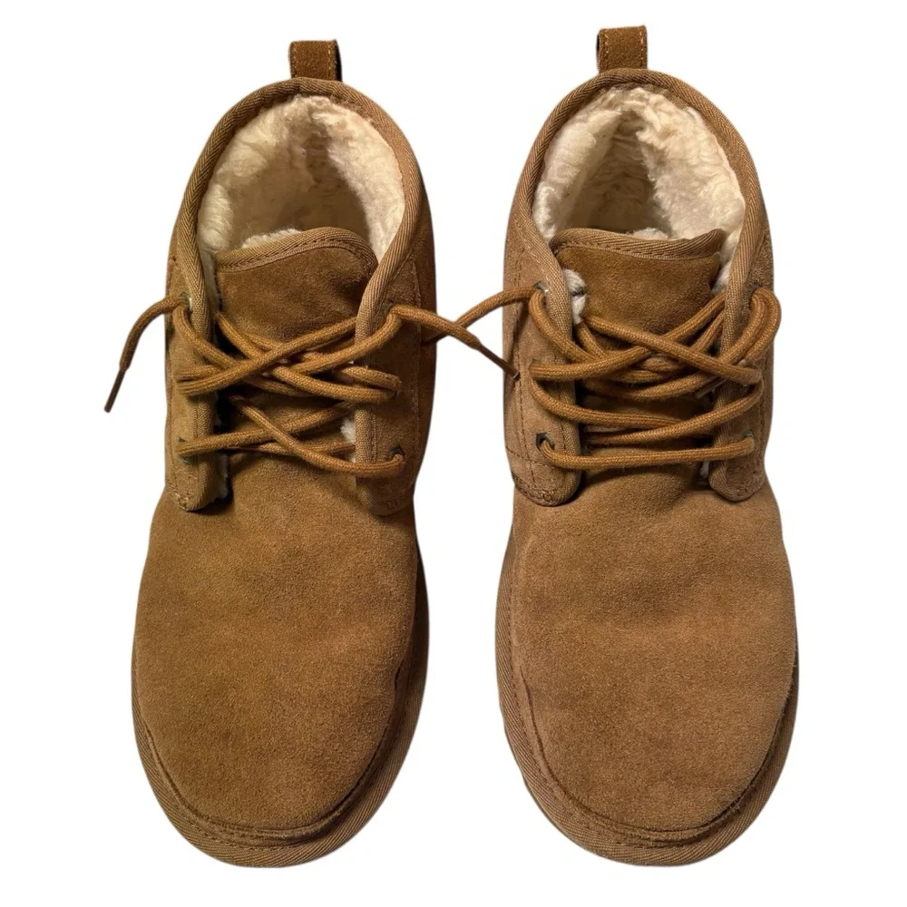 UGG Men's Neumel Tan Suede Plush Wool Lined Casual Cozy Heritage Chukka Boots 10
